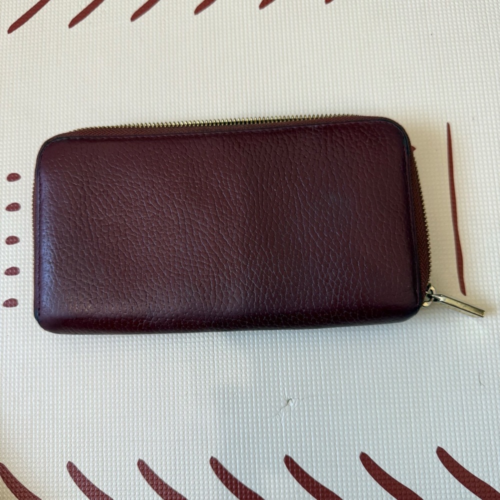CUYANA Classic Zip Around Wallet - Merlot - Picture 9 of 10